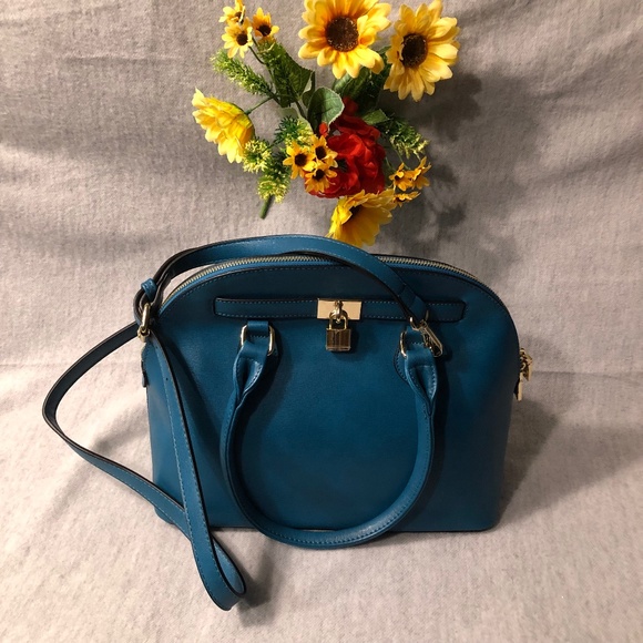 NWOT - Teal Vegan ‘Leather-look’ Handbag - Picture 1 of 14